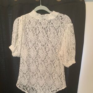 Chic White Lace Women's Bodysuit